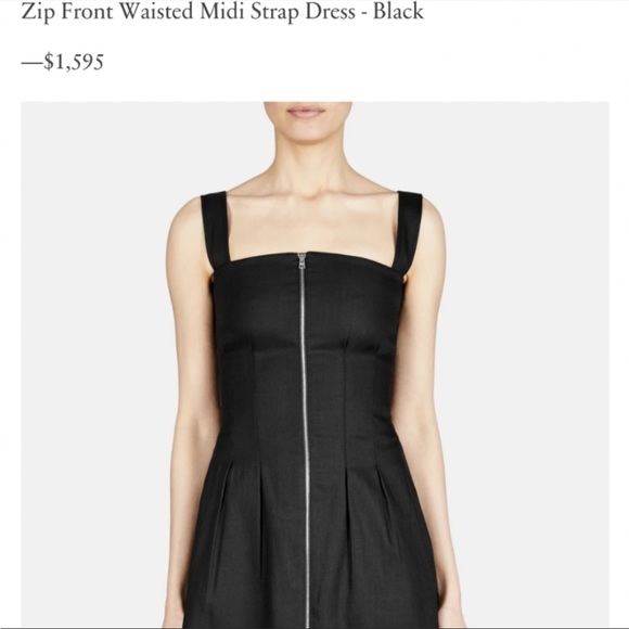 Rare Barbara Casasola linen BLACK midi pinafore spring 2017 runway collection - Picture 13 of 16